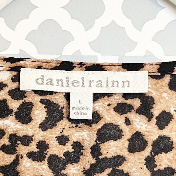 DANIEL RAINN Leopard Print Sleeveless Swing Tank, L - Picture 7 of 8